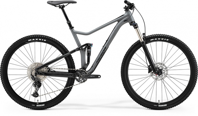 Велосипед двухподвес 29" Merida ONE-TWENTY 400 (2021) matt grey/glossy black, М - 167 - 183 см, 160 - 170 см, 170 - 180 см, 180 - 190 см