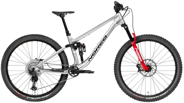 Велосипед двухподвес 29" Norco Fluid FS 2 (2023) silver/black, S - 154 - 166 см, 150 - 160 см, 160 - 170 см