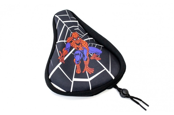 фото Накладка на детское седло Spider Man с гелевым наполнителем 200*150 mm