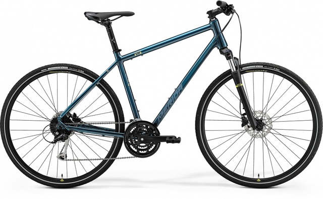 фото Велосипед гибридный 28" Merida CROSSWAY 100 (2021) teal-blue(silver-blue/lime)