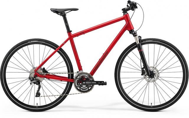 фото Велосипед гибрид 28" Merida CROSSWAY 500 (2021) matt burgundy red(dark red)