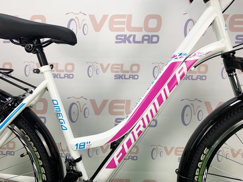 фото Велосипед 26" Formula OMEGA 2020 (бело-розовый с голубым)
