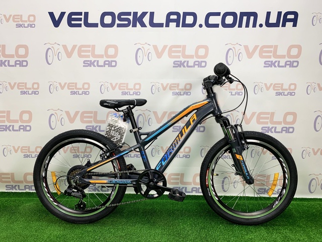 фото Велосипед AL 20" Formula BLACKWOOD 1.0 AM Vbr 2020 (серый с голубым и оранжевым (м))