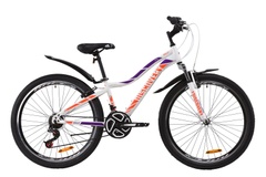 фото Велосипед ST 26" Discovery KELLY AM Vbr с крылом Pl 2020 (бело-фиолетовый с оранжевым)