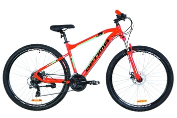 фото Велосипед 29" Optimabikes F-1 AM 14G DD Al 2019 (оранжево-бирюзовый)