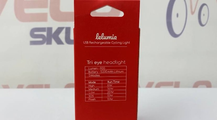 Велосипедная фара Lelumia Tri Eye 900 Лм