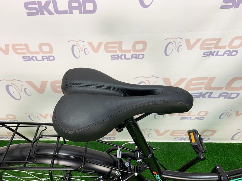 фото Велосипед 24" Formula SMART 7 с багажником зад St, с крылом St, с фонарём 2020 (серо-зелёный с черным)