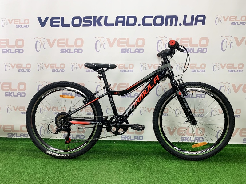 фото Велосипед AL 24" Formula ACID 1.0 Vbr 2020 (чорно-червоний з сірим)