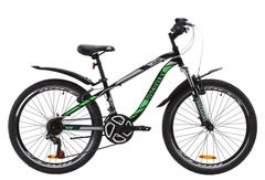 фото Велосипед ST 24" Discovery FLINT AM Vbr с крылом Pl 2020 (черно-зеленый )