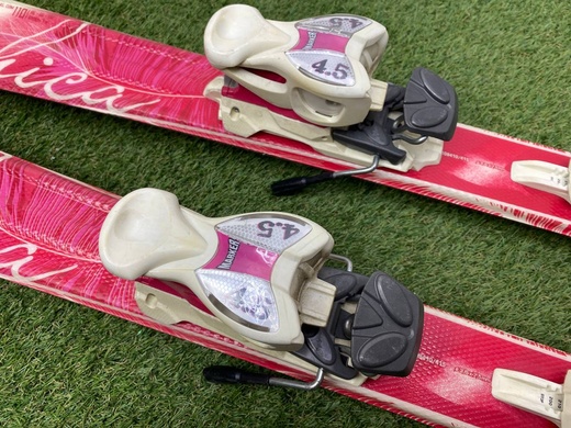 Комплект лыжи горные VOLKI (длина 110 см) палки (длина 80 см), 110, Б/у