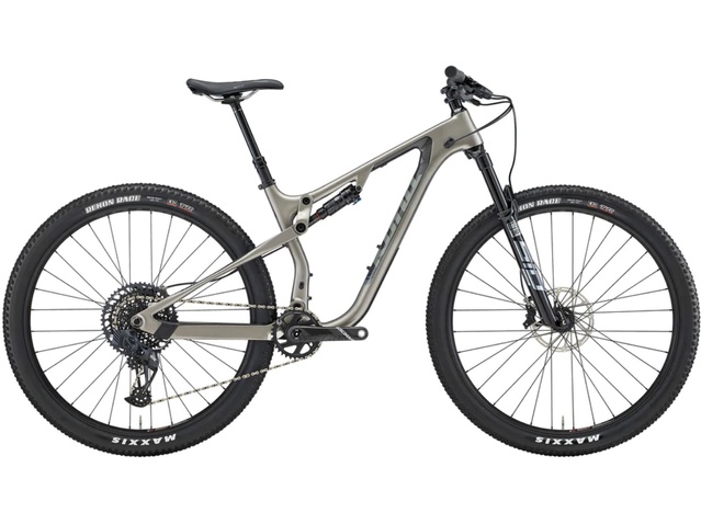 Велосипед двопідвіс 29" Kona Hei Hei CR/DL (2021) Gloss Metallic Grey & Charcoal , S - 168 - 177 см, 160 - 170 см, 170 - 180 см