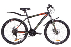 фото Велосипед 26" Discovery TREK AM 14G DD St с крылом Pl 2019 (черно-оранжевый хаки (м))