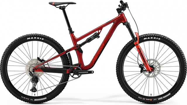 Велосипед двопідвіс 29" Merida ONE-FORTY 500 (2023) silk dark strawberry, L - 178 - 185 см, 170 - 180 см, 180 - 190 см